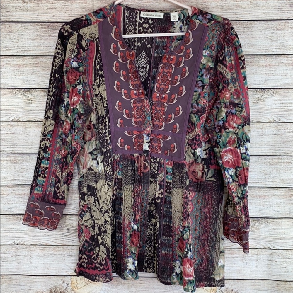 Cold Water Creek Peasant Blouse